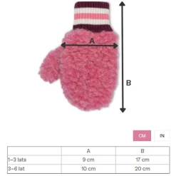 Rękawiczki | Happymess Dziecięce rękawiczki z wełny merino - dusty pink