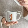 Dziecięcy kubek z kamionki Valentin z pokrywką i zaparzaczem - Red