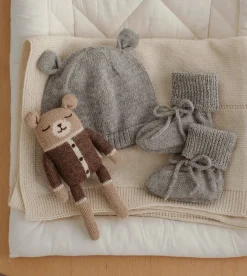 Buciki I Kapcie | Main Sauvage Dziergane buciki niechodki - grey