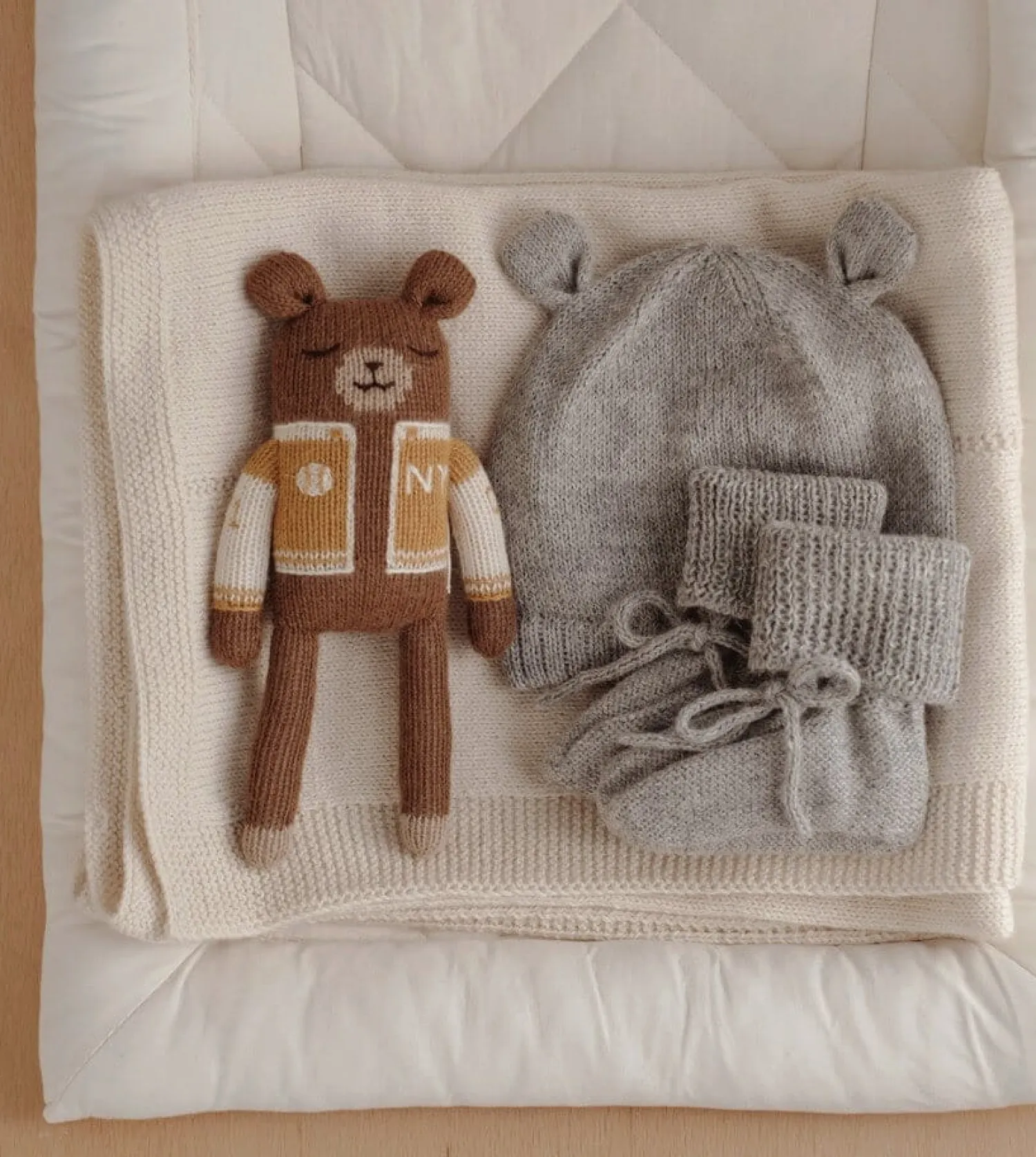 Buciki I Kapcie | Main Sauvage Dziergane buciki niechodki - grey