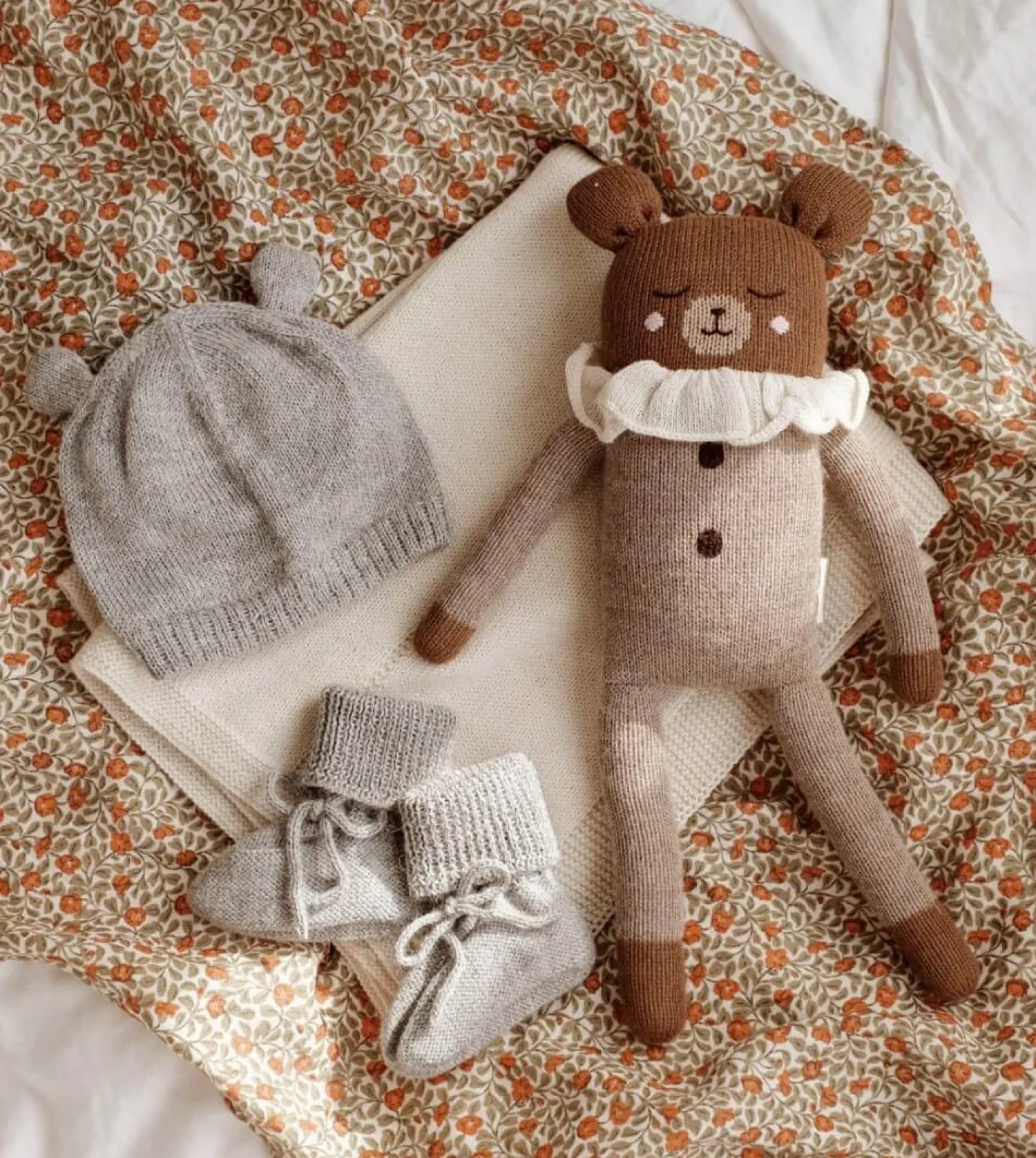 Buciki I Kapcie | Main Sauvage Dziergane buciki niechodki - grey