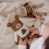Misie|Świąteczne | Main Sauvage Dziergany miś z wełny alpaki - Christmas sweater