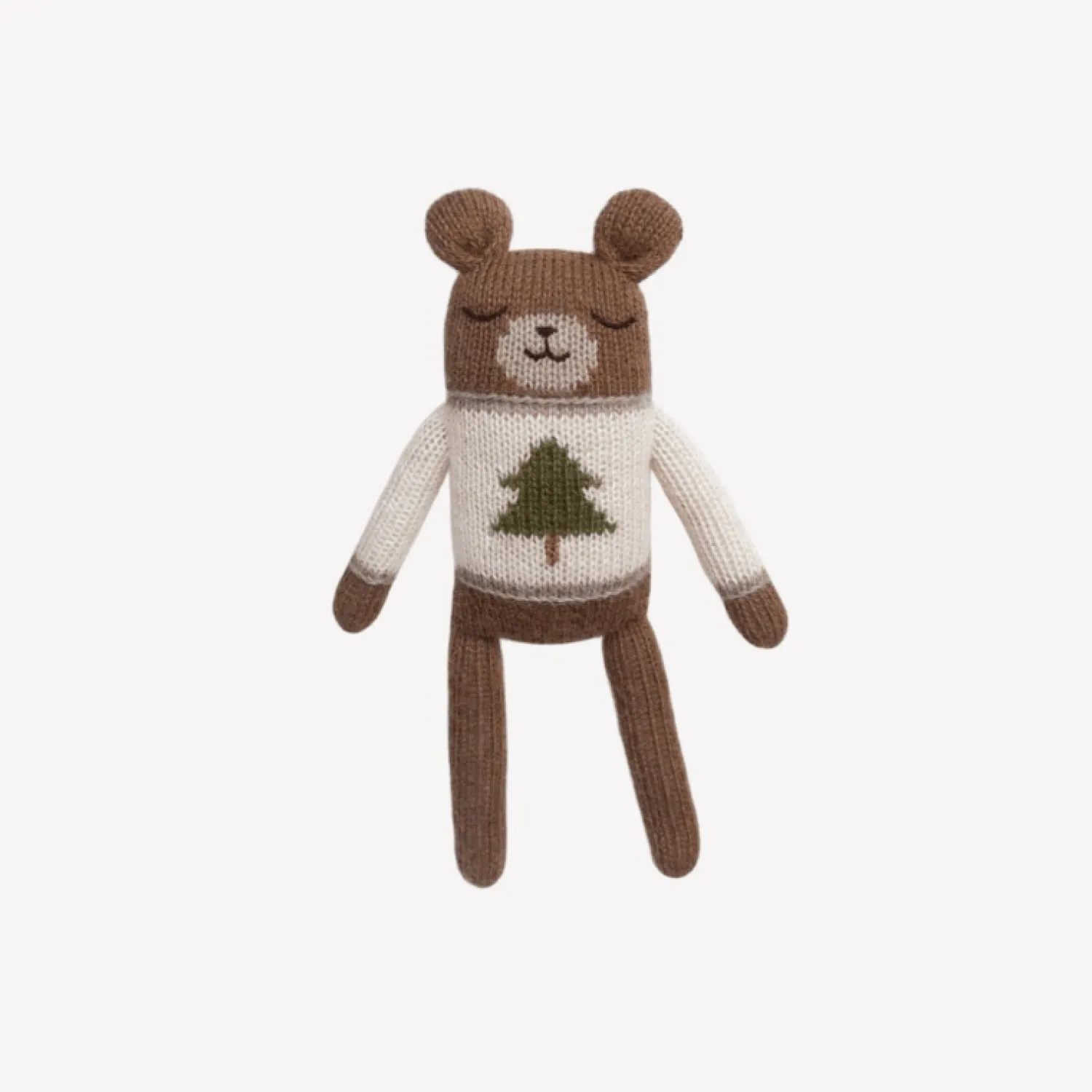 Misie|Świąteczne | Main Sauvage Dziergany miś z wełny alpaki - Christmas sweater