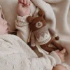 Misie|Przytulanki | Main Sauvage Dziergany miś z wełny alpaki - oat jacquard sweater