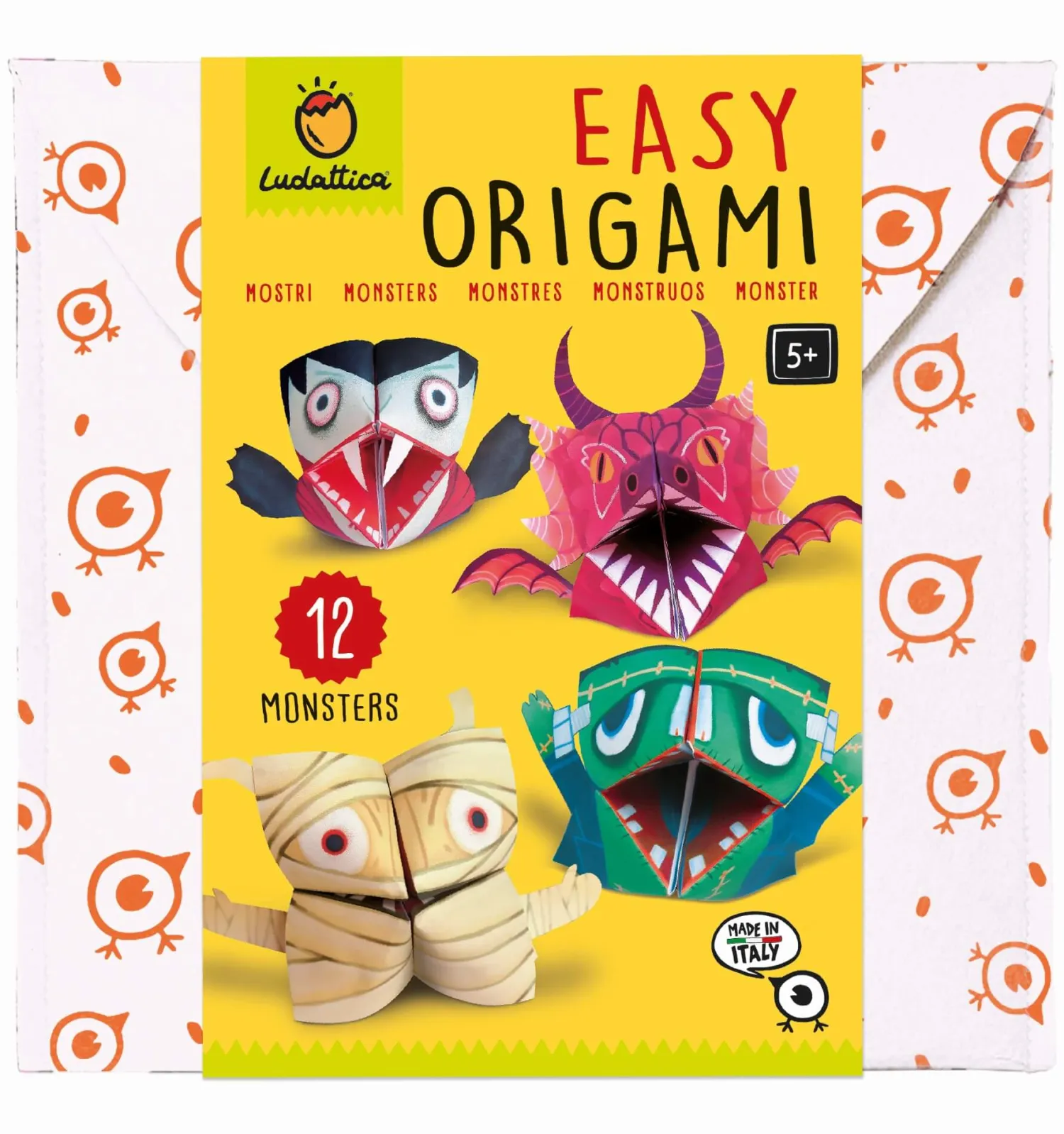 6 Lat+|7 Lat+ | Ludattica EASY ORIGAMI - zestaw kreatywny - SMOKI i POTWORKI