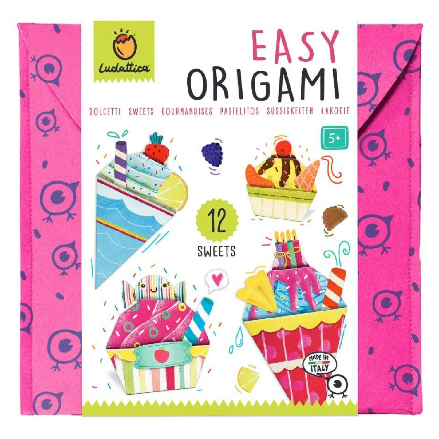 6 Lat+|7 Lat+ | Ludattica EASY ORIGAMI - zestaw kreatywny - ŁAKOCIE