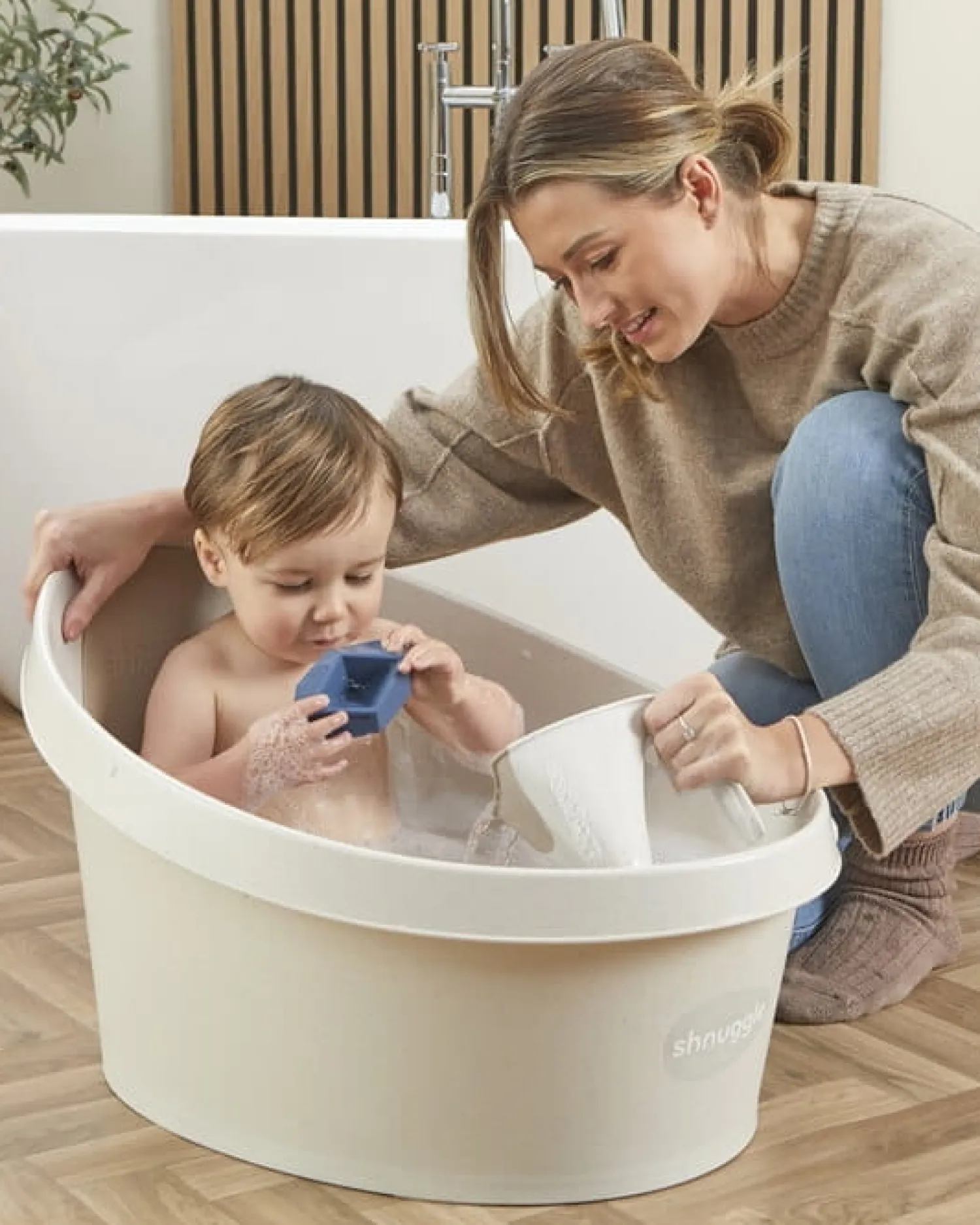 Wanienki I Stojaki|Wanienki I Stojaki | Shnuggle Baby ECO Wanienka Shnuggle Toddler z piankowym oparciem Cookies & Cream