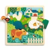 2 Lata +|Drewniane | Djeco Edukacyjne puzzle drewniane FARMA