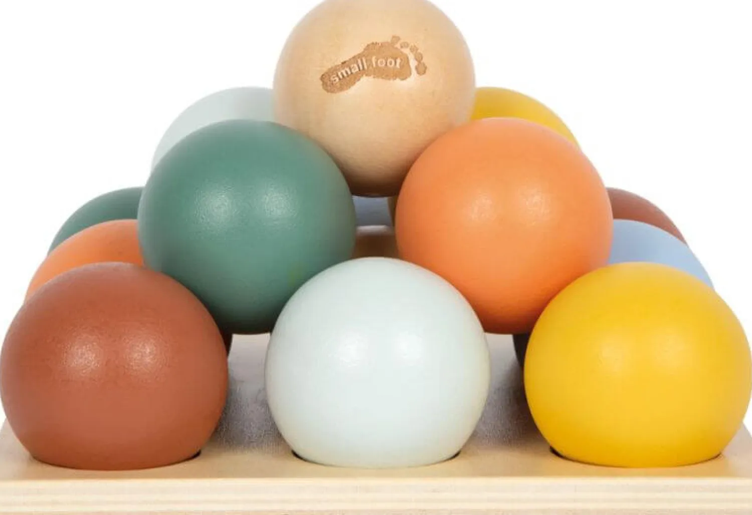 12M+|Drewniane | Small Foot Edukacyjny sorter Montessori z drewnianymi kulkami i planszą