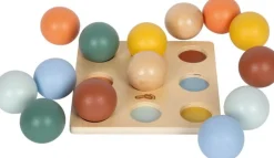 12M+|Drewniane | Small Foot Edukacyjny sorter Montessori z drewnianymi kulkami i planszą