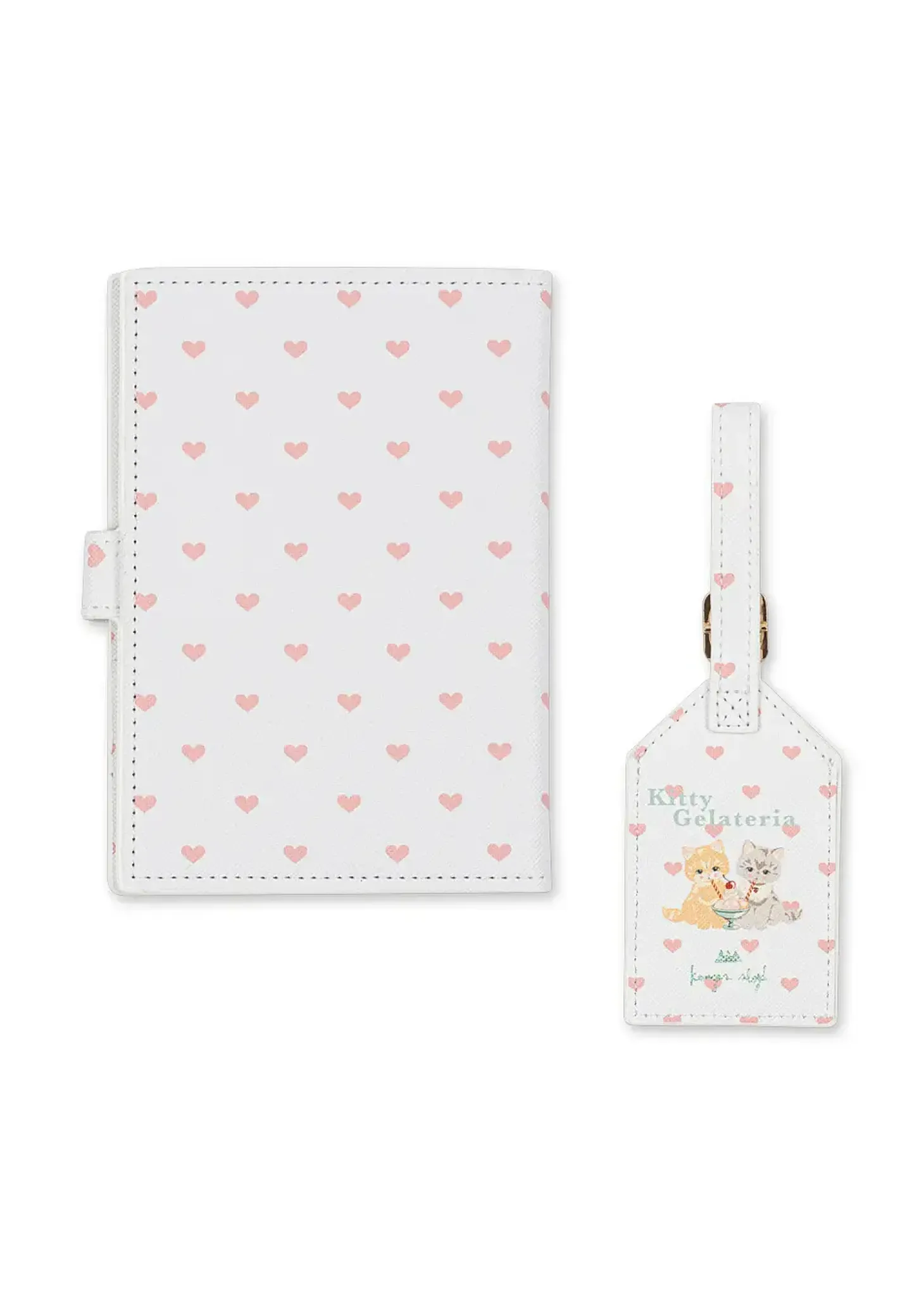 Etui na dokumenty i zawieszka do walizki - kitty gelateria