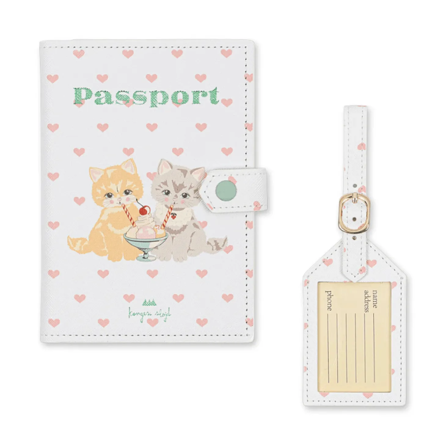 Etui na dokumenty i zawieszka do walizki - kitty gelateria