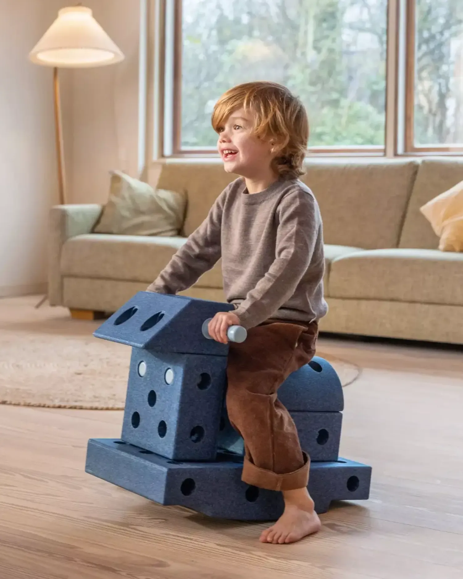 12M+|6 Lat+ | MODU Explorer set - Kreatywne klocki rozwijające motorykę dużą: Deep blue, Sky blue 8w1