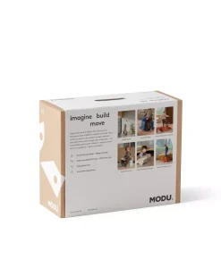 12M+|6 Lat+ | MODU Explorer set - Kreatywne klocki rozwijające motorykę dużą: Deep blue, Sky blue 8w1
