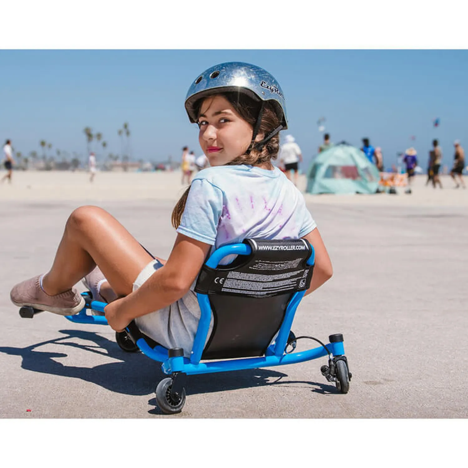 6 Lat+|7 Lat+ | EzyRoller Spinner X Pojazd gokart napędzany nogami z funkcją 360° 4-12 lat - Blue