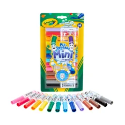 6 Lat+|3 Lata + | Crayola Flamastry stożkowe dla dzieci zmywalne Mini, 14szt.