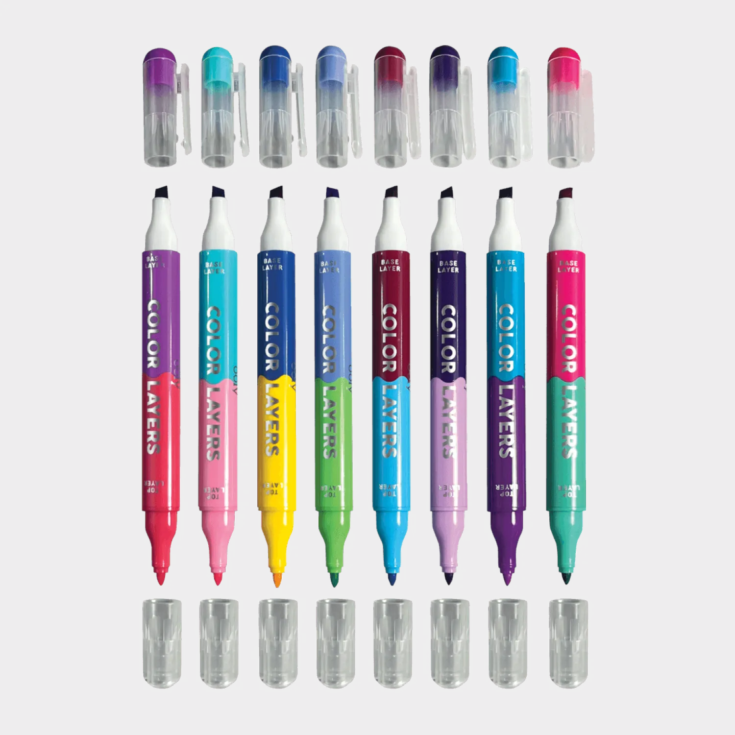 Artykuły Plastyczne | Ooly Flamastry Warstwowe, Dwustronne, Color Layers