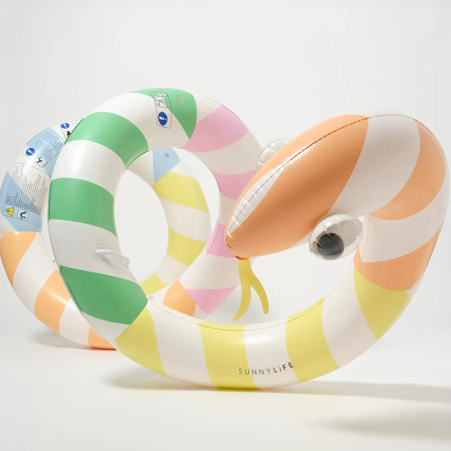 6 Lat+|3 Lata + | Sunny Life Gigantyczny dmuchany makaron Sorbet Stripe