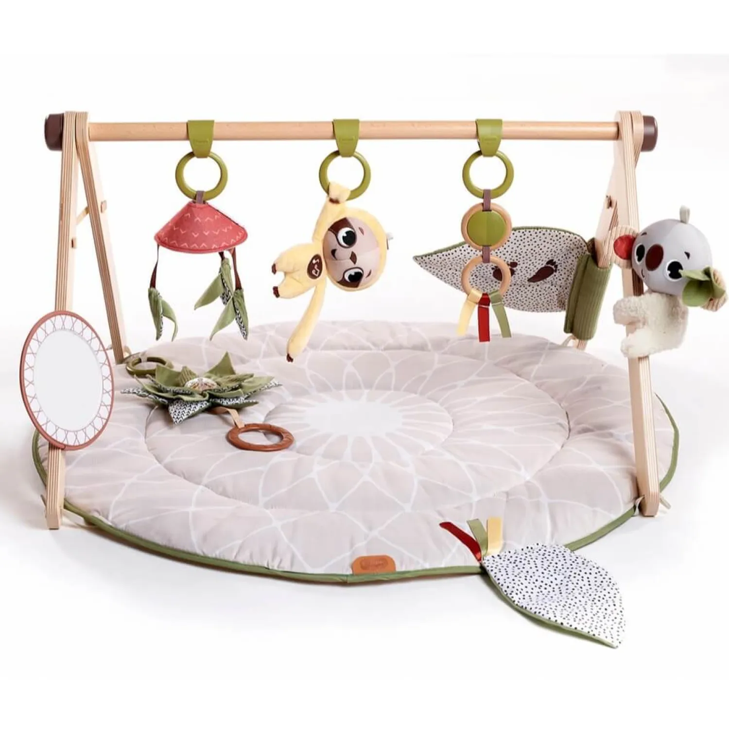Maty Edukacyjne|Maty Edukacyjne | Tiny Love Gimnastyka mata edukacyjna dla bobasa z drewnianym stojakiem - Boho Chic