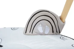 Gimnastyka, mata edukacyjna z drewnianym stojakiem Decor Luxe - czarno-biała