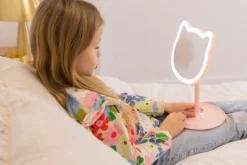 Akcesoria Łazienkowe|Dekoracje Dziecięce | InnoGIO GIOperfect lusterko różowy kotek