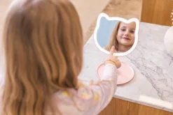 Akcesoria Łazienkowe|Dekoracje Dziecięce | InnoGIO GIOperfect lusterko różowy kotek