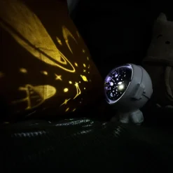 Pozytywki|Lampki Nocne | InnoGIO GIOstar Astronaut - Projektor z pozytywką dla dzieci