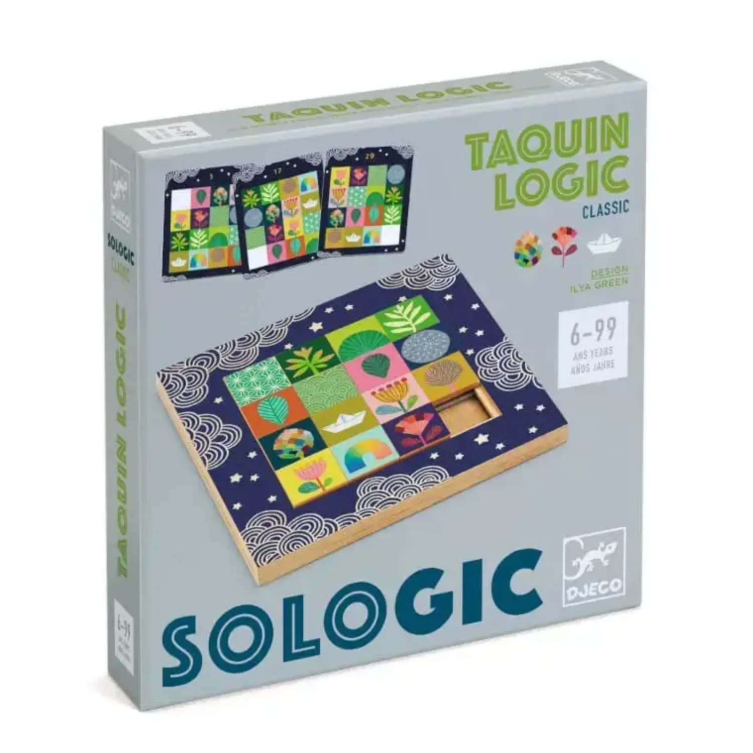 8 Lat+|6 Lat+ | Djeco Gra logiczna SoLogic TAQUIN LOGIC 6+