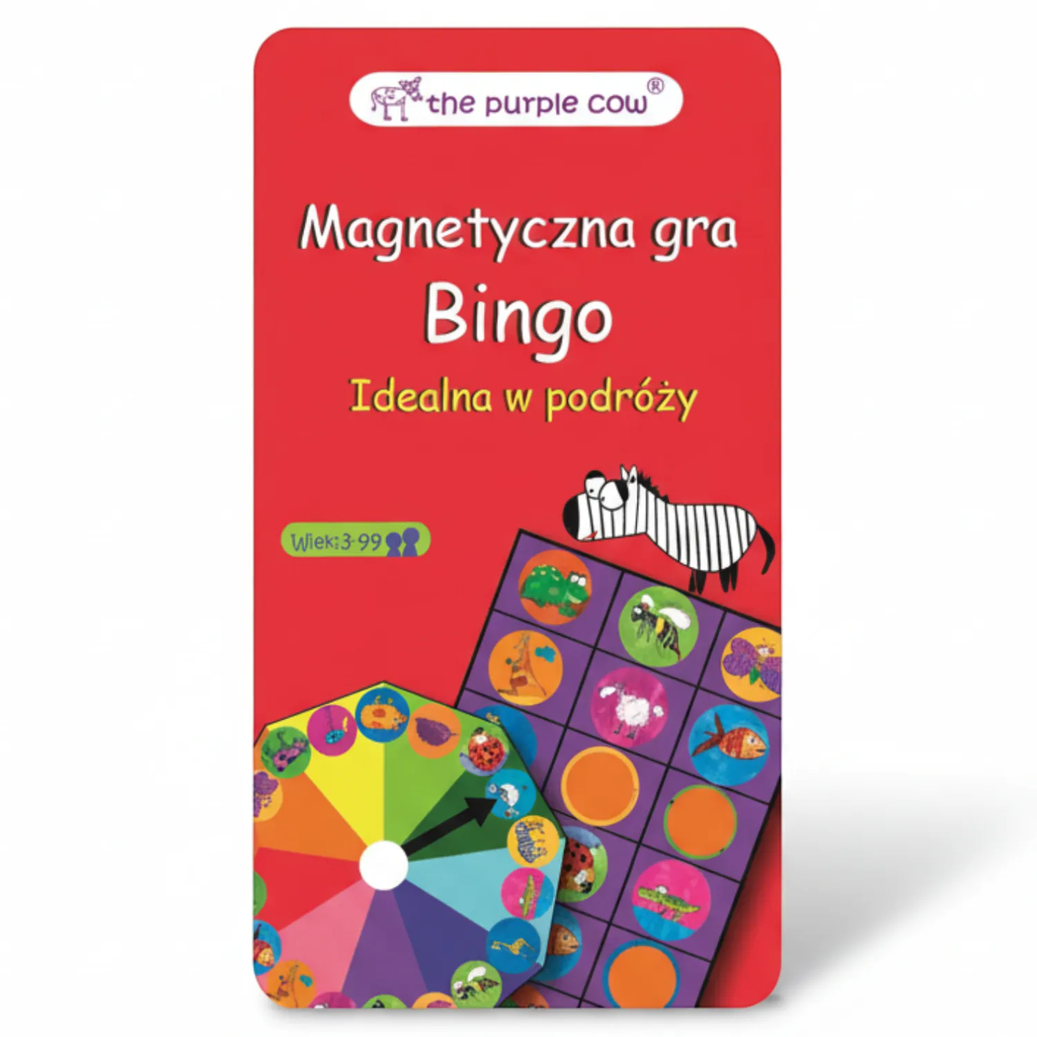 Idealne W Podróży|8 Lat+ | The Purple Cow Gra magnetyczna - Bingo