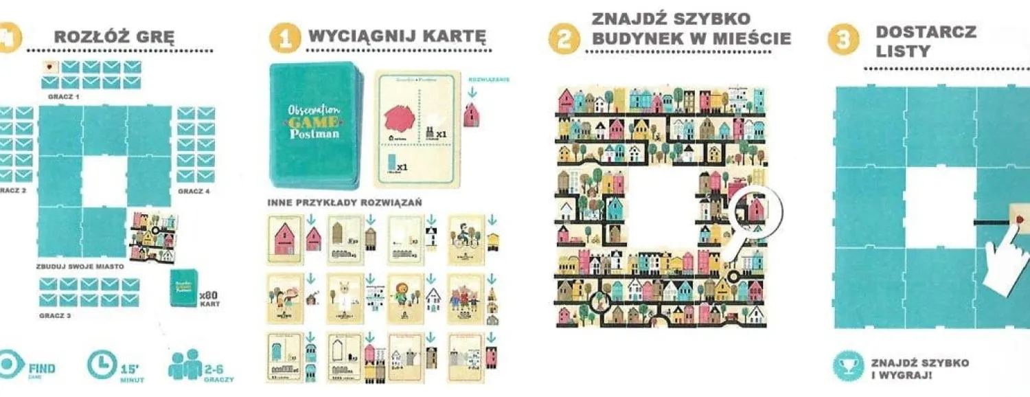 Gry Planszowe|6 Lat+ | Londji Gra obserwacyjna dla dzieci, Postman - Listonosz