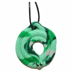 Biżuteria|Gryzaki | Jellystone Gryzak terapeutyczny, antystresowy naszyjnik MEDIUM - Leśny Wąż