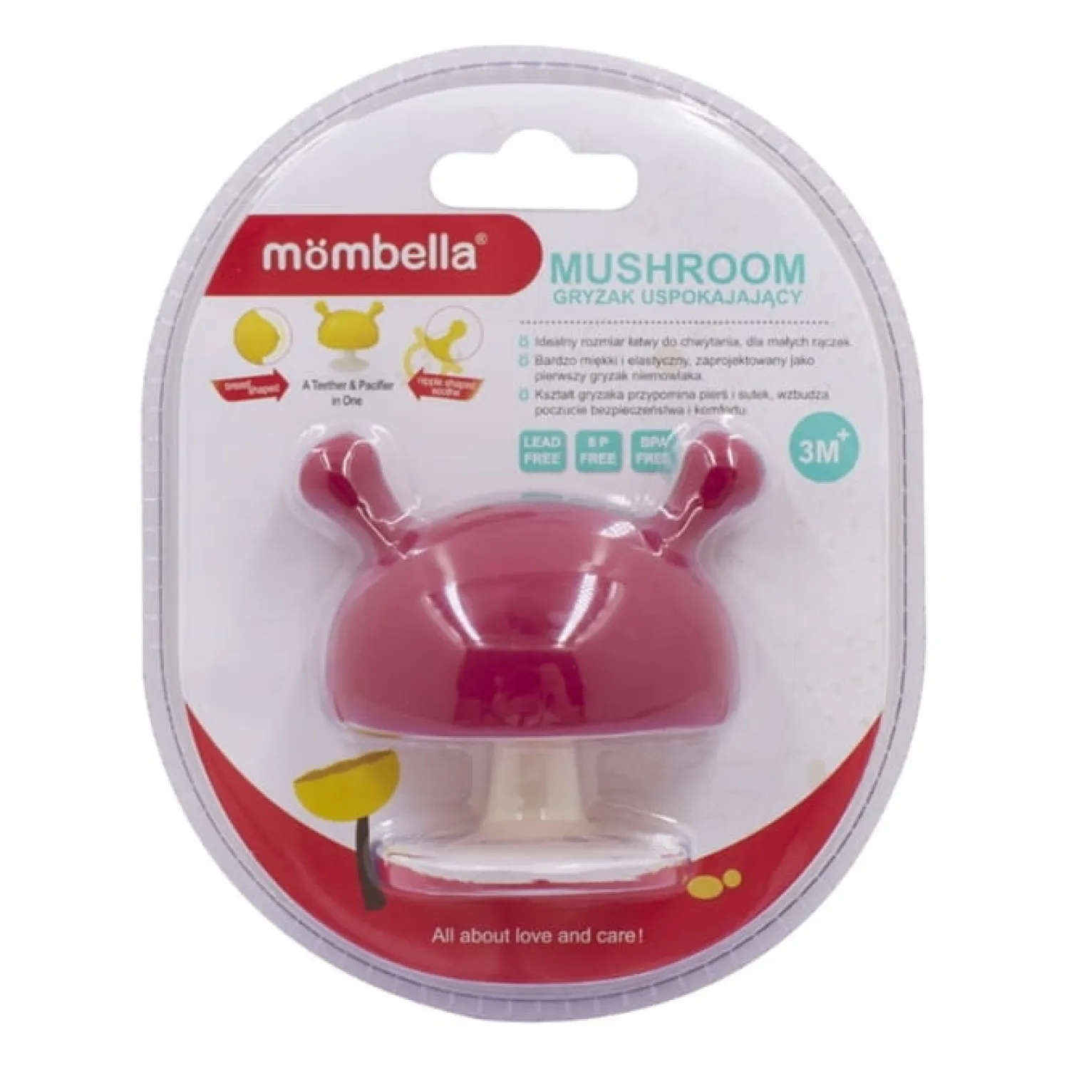 Gryzaki|Gryzaki | Mombella Gryzak Uspokajający GRZYBEK Mushroom Chimney Red