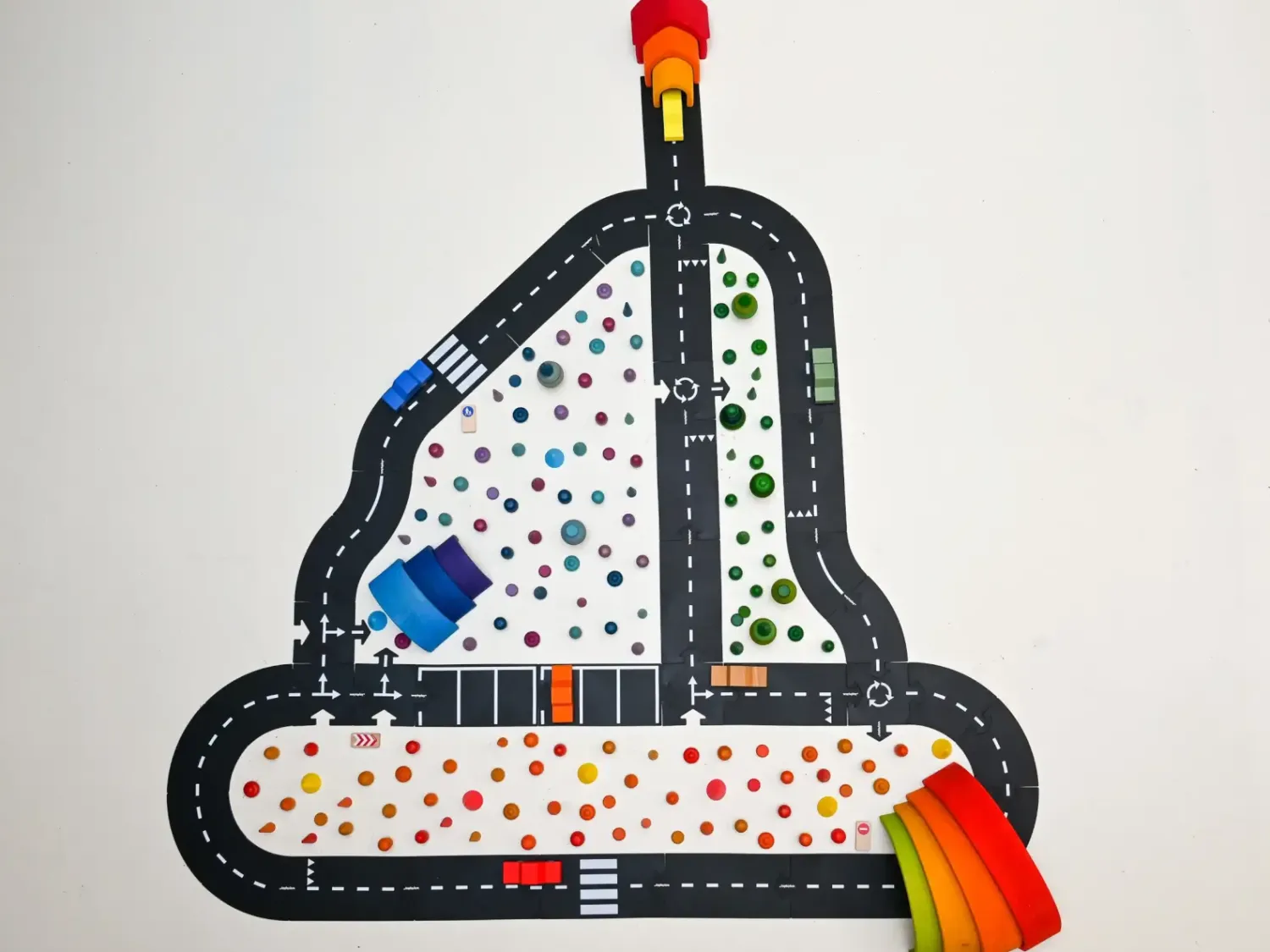 6 Lat+|3 Lata + | WayToPlay Gumowe tory do układania - King of the Road Car Edition