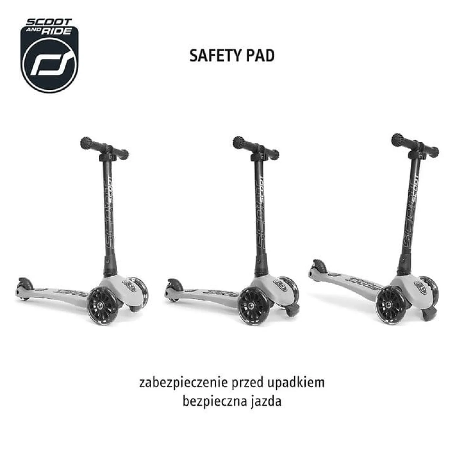 6 Lat+|3 Lata + | Scootandride Highwaykick 3 LED Hulajnoga składana ze świecącymi kółkami 3+ Kiwi