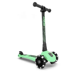 6 Lat+|3 Lata + | Scootandride Highwaykick 3 LED Hulajnoga składana ze świecącymi kółkami 3+ Kiwi