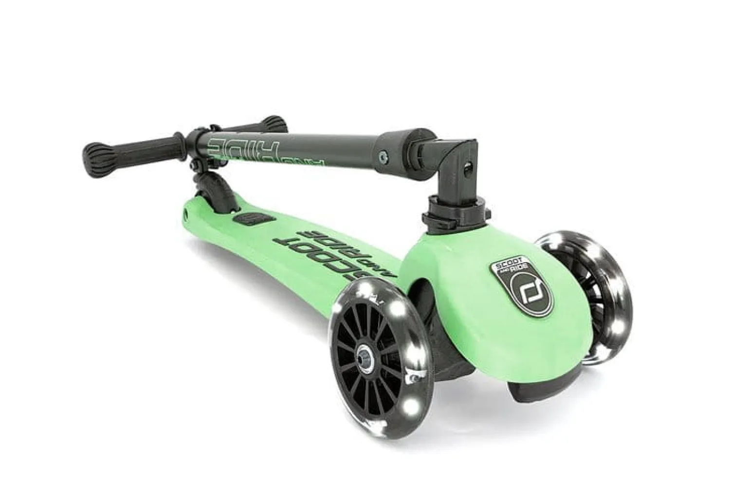 6 Lat+|3 Lata + | Scootandride Highwaykick 3 LED Hulajnoga składana ze świecącymi kółkami 3+ Kiwi