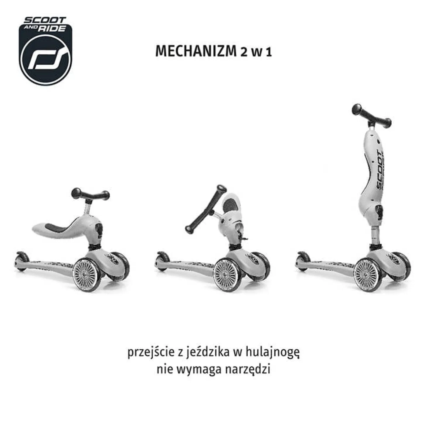 Highwaykick 1 Lifestyle 2w1 Jeździk i hulajnoga z zamykanym schowkiem 1-5 lat Green Lines