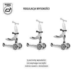 Motoryka Duża|Jeździki | Scootandride Highwaykick1 Push and Go 2w1 Jeździk i hulajnoga z rączką do prowadzenia 1-5 lat Steel