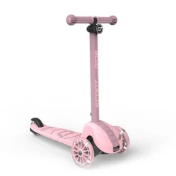 6 Lat+|3 Lata + | Scootandride Highwaykick 3S Hulajnoga z systemem sterowania 2w1 i kółkami LED składana 3+ Rose