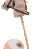 8 Lat+|Motoryka Duża | Holly Hobby Horse z funkcją dźwiękową koń LUX na kiju 80cm Taupe