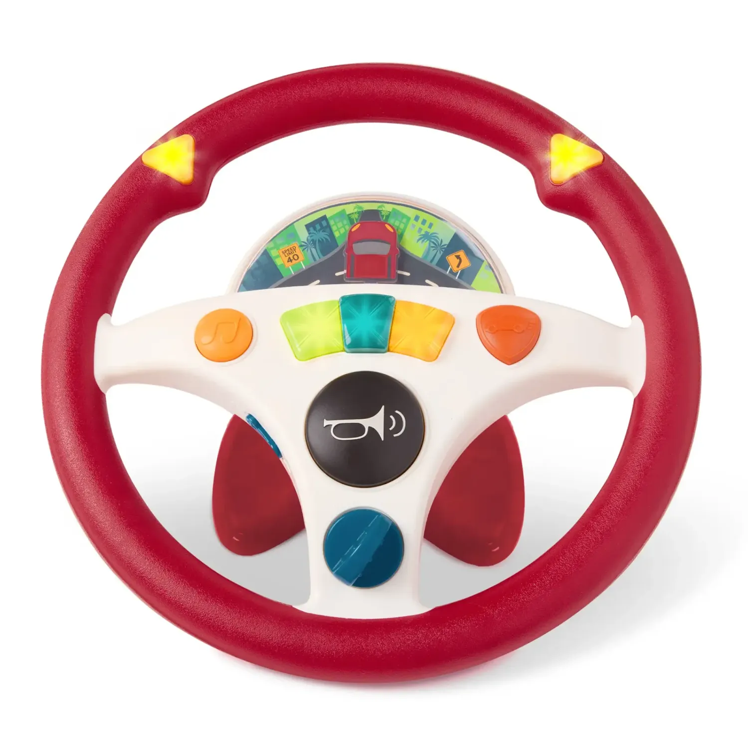 Samochodziki, Pojazdy | B.Toys Interaktywna KIEROWNICA muzyczna - czerowna