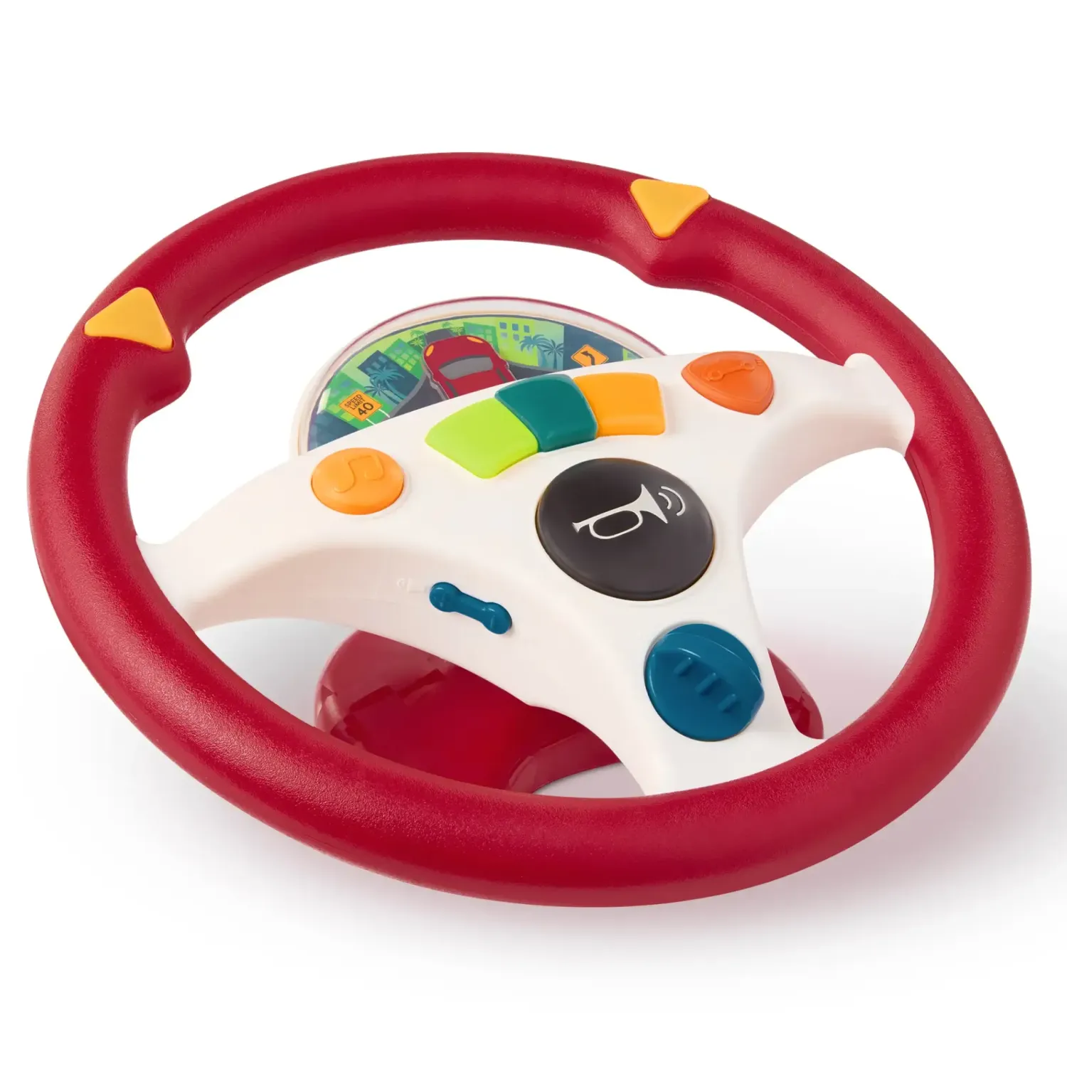 Samochodziki, Pojazdy | B.Toys Interaktywna KIEROWNICA muzyczna - czerowna