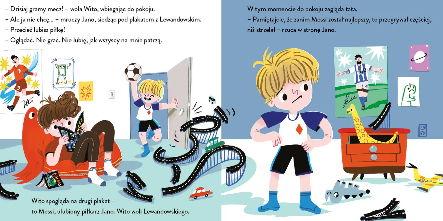 Jano I Wito|2-5 Lat | Wydawnictwo Mamania Jano i Wito grają w piłkę. Codzienne sprawy