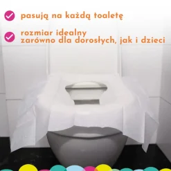 Akcesoria Łazienkowe|Zdrowie | WuCetki Jednorazowe nakładki na toaletę dla dzieci i dorosłych – wydłużone brzegi, 3 opakowania 10 szt.