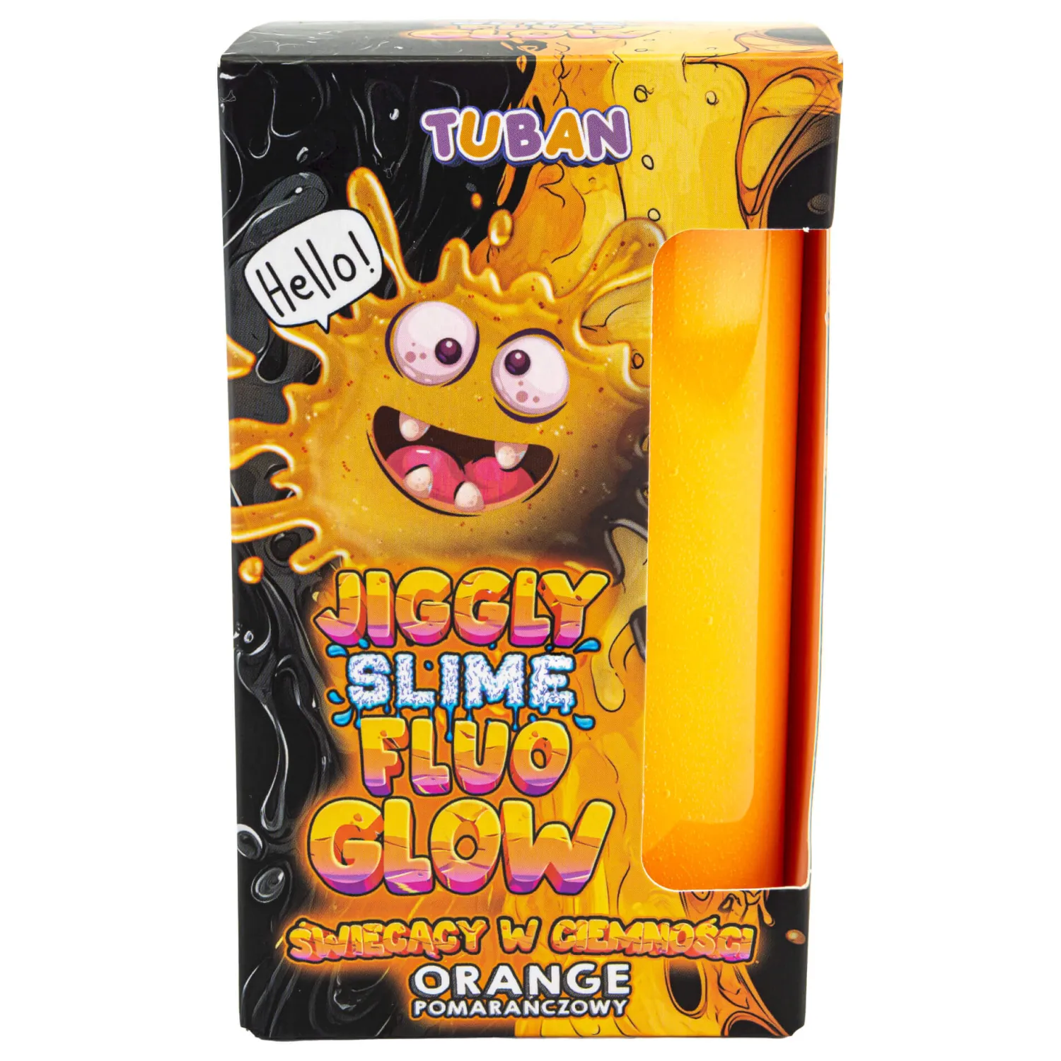 8 Lat+|6 Lat+ | Tuban Jiggly Slime Fluo Glow - pomarańczowy, 430g