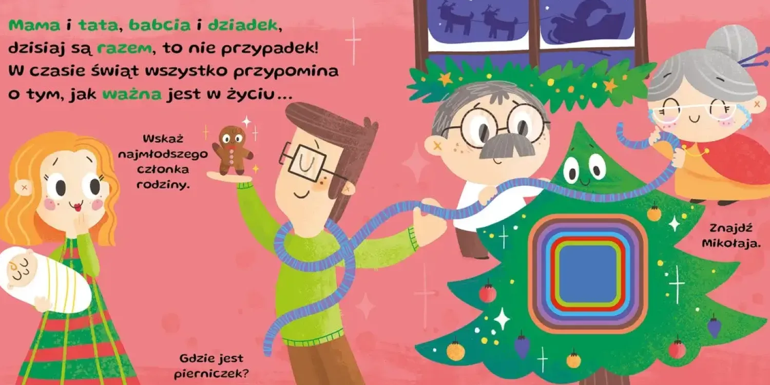 Świąteczne|0-2 Lat | Wydawnictwo Wilga Już Mikołaj leci. Zgadywanki, rymowanki