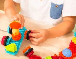 6 Lat+|3 Lata + | B.Toys Jungle Adventures - klocki jeżyki w tubie - zestaw DŻUNGLA, 54 elementy