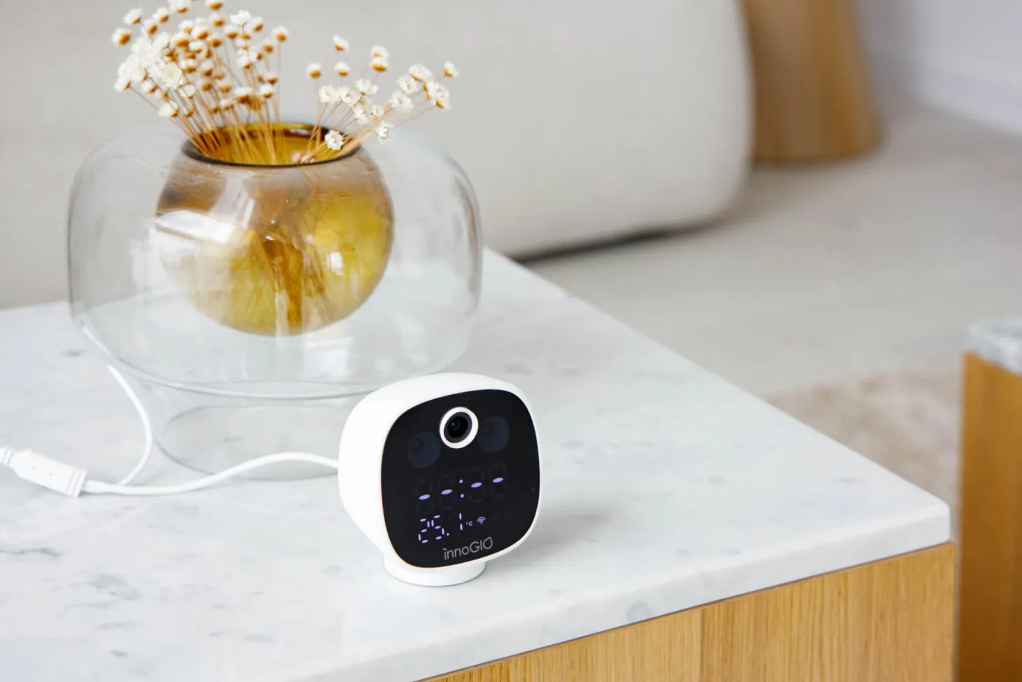 Kamera Wi-Fi Elektroniczna niania GIOsafety Smart Clock – kamera monitorująca do użytku rodzinnego