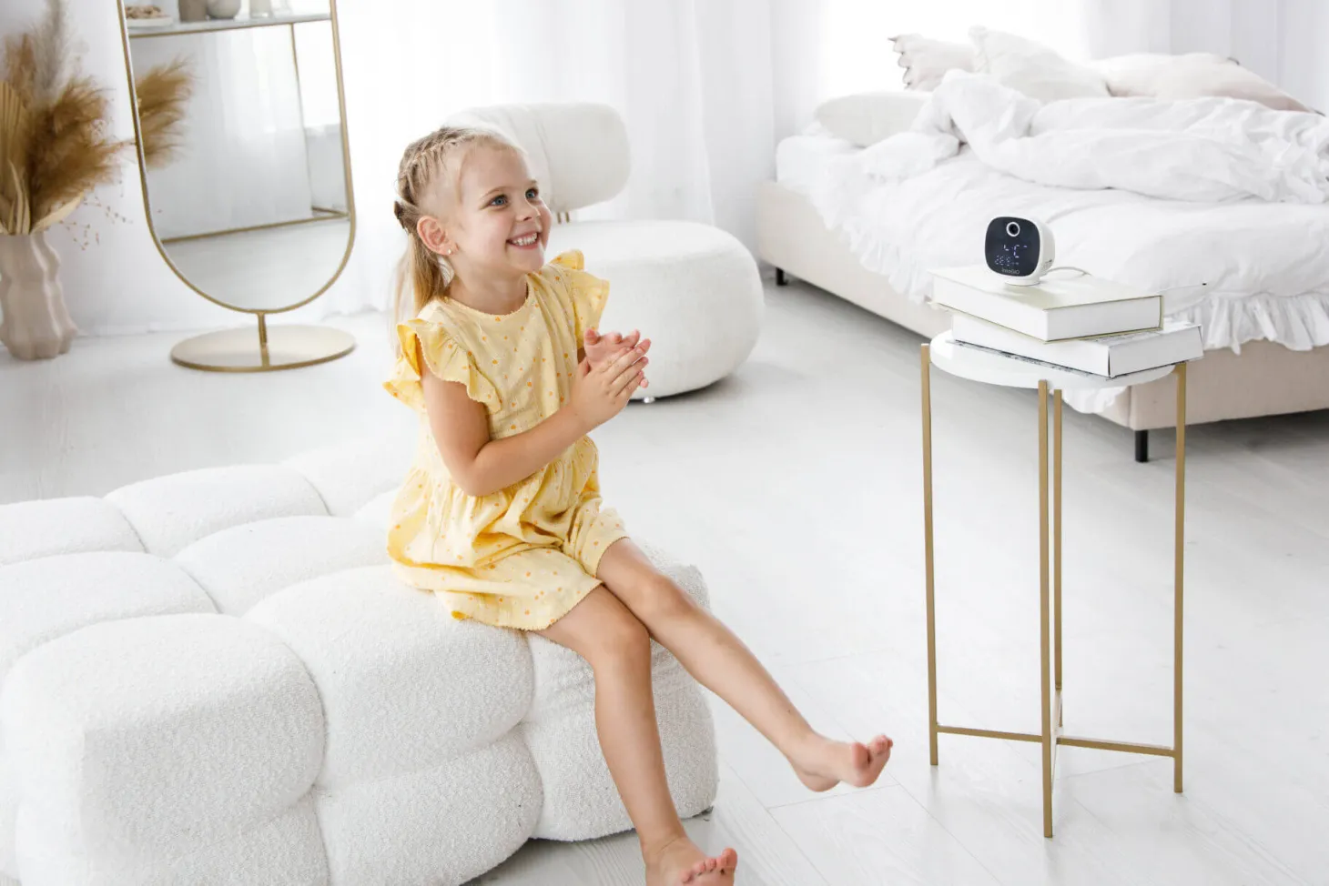 Kamera Wi-Fi Elektroniczna niania GIOsafety Smart Clock – kamera monitorująca do użytku rodzinnego