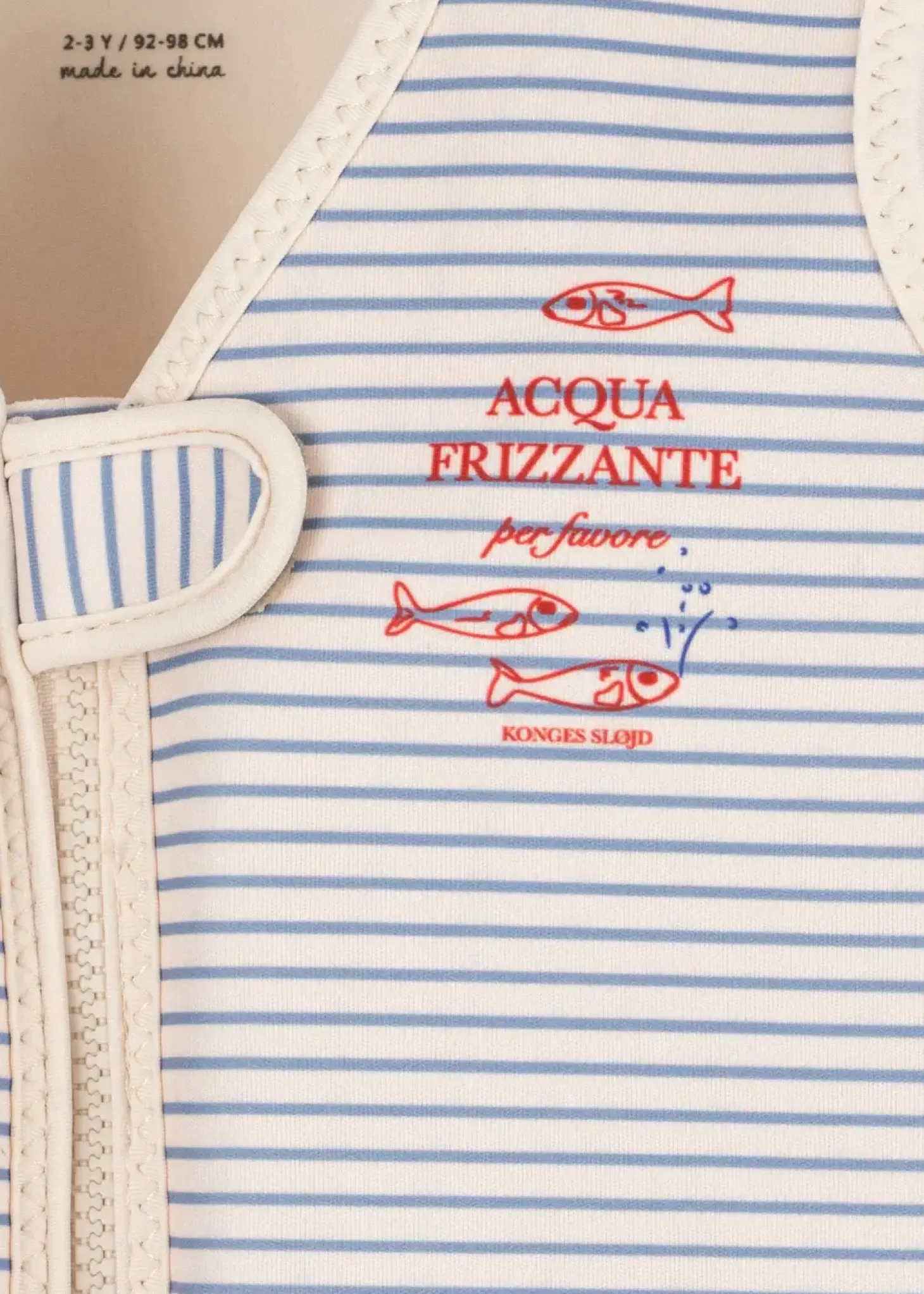 Kamizelka neoprenowa do pływania Ellis - Stripe Blue